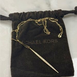 Michael Kors Gold Long Dagger Necklace